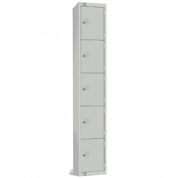 Elite Five Door Camlock Locker Grey