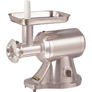 Electric Meat Mincer, High capacity. Aluminium body with stainless steel hopper.