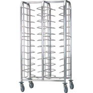 Bourgeat Self Clearing Trolley - Double, 24 tray capacity (trays not supplied).