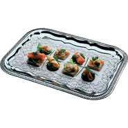 APS Semi-Disposable Party Tray 410 x 310mm Chrome