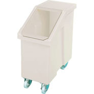 Mobile Ingredient Bin, White. 65 litre capacity.