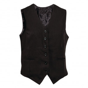 Mens Black Waistcoat with Black Buttons M