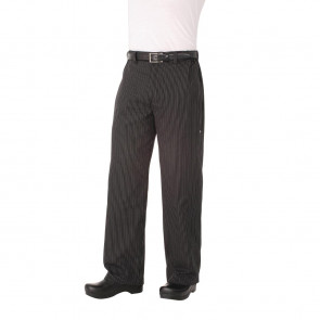Chef Works Unisex Professional Series Chefs Trousers Grey Herringbone Stripe 2XL