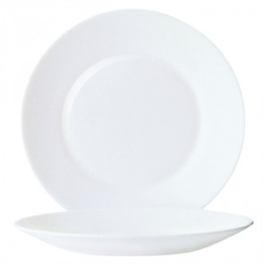 Arcoroc Opal Restaurant Wide Rim Plates 254mm