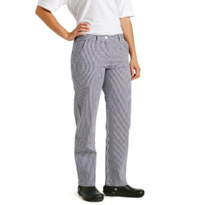 Whites Womens Chef Trousers Blue and White Check 28in