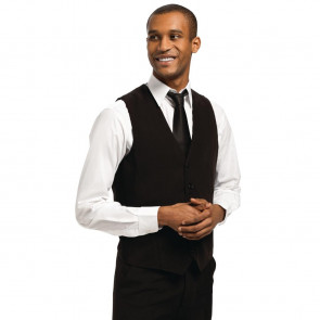 Mens Waistcoat Black with Black Buttons Size M