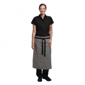 Chef Works Urban Portland Fine Stripe Bistro Apron Grey