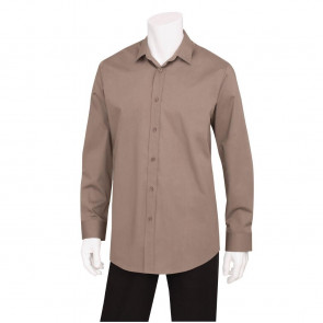 Chef Works Mens Stretch Dress Shirt Natural M