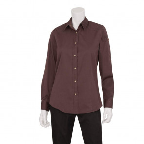 Chef Works Urban Womens Fremont Denim Shirt Brown S