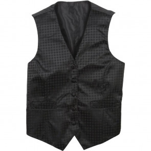 Uniform Works Unisex Polka Dot Waistcoat Black M