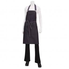 Chef Works Urban Wet Look Boulder Bib Apron Purple and Black