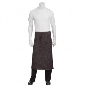 Chef Works Urban Corvallis Crosshatch Bistro Apron Black and Burgundy