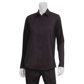 Chef Works Urban Womens Front Zip Shirt Black S