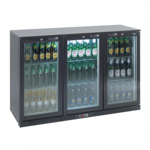 Lec Three Door Back Bar Cooler 270 Bottles