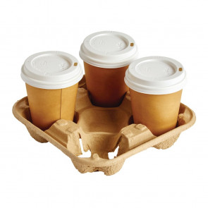 Disposable Cup Carry Trays 4 Cup