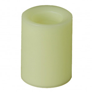 Flameless Champagne Short Wax Pillar Candles