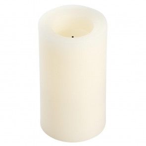 Flameless Champagne Tall Wax Pillar Candles