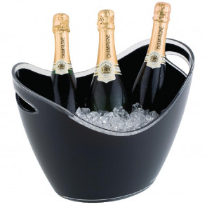 APS CHampagne Bucket Black 3 Bottle