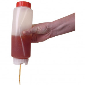 FIFO White Squeeze Sauce Bottle 16oz