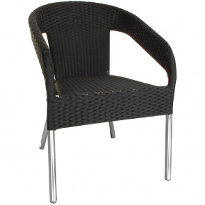 Bolero Wicker Wraparound Bistro Chairs (Pack of 4)