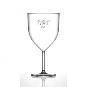Polystyrene Wine Glasses 142ml CE Marked at 125ml