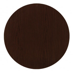 Werzalit Round Table Top Walnut 600mm