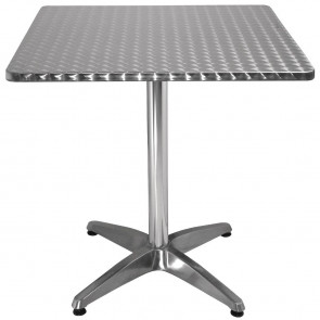 Bolero Square Bistro Table Stainless Steel 700mm