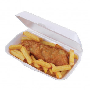 Foam Hinged Fish and Chip Trays