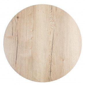 Compact Exterior Round Table Top Natural Vintage Oak 600mm