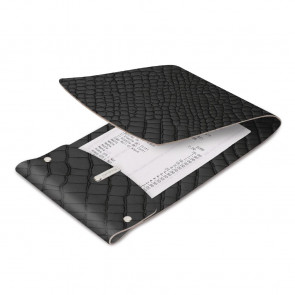 DAG Bonded Leather Bill Presenter Black Crocodile Skin