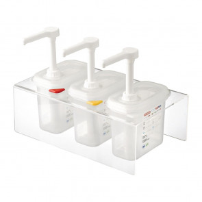 Araven Sauce Dispensers GN 1/9 Transparent 1.5Ltr Set of 3