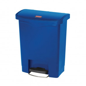 Rubbermaid Slim Jim Step on Bin Front Pedal 30Ltr Blue