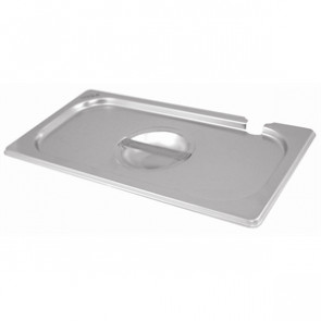 Vogue Stainless Steel 1/4 Gastronorm Notched Lid