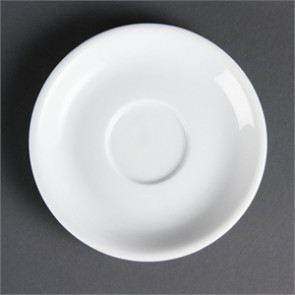 Olympia Whiteware Cappuccino Saucers