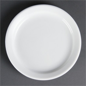 Olympia Whiteware Narrow Rimmed Plates 180mm