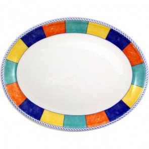 Churchill New Horizons Chequered Border Oval Platters 254mm