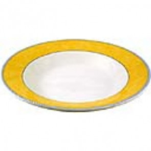 Churchill New Horizons Marble Border Pasta Plates Yellow 300mm
