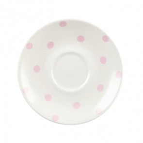 Churchill Vintage Cafe Pink Spots Saucers 156mm