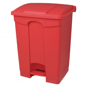 Jantex Kitchen Pedal Bin Red 45Ltr