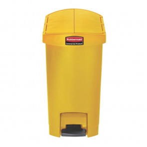 Rubbermaid Slim Jim End Step on Pedal Bin Yellow 30 Ltr