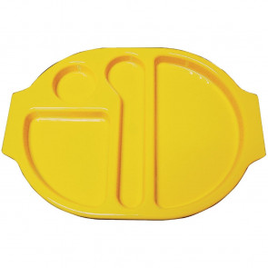 Kristallon Plastic Food Compartment Tray Small Yellow