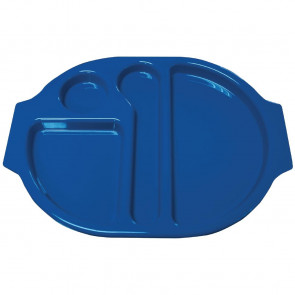 Kristallon Plastic Food Compartment Tray Small Blue