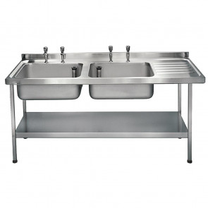 Franke Sissons Stainless Steel Sink Double Left Hand Bowl 1800x650mm