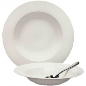 Elia Glacier Fine China Rimmed Pasta Bowls 240mm