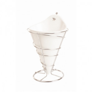 French Fry Holder with Porcelain Insert