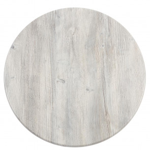 Werzalit Round Table Top Ponderosa White 600mm