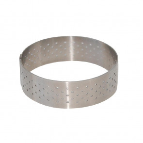 De Buyer Perforated Stainless Steel Tart Ring 75 x 20mm