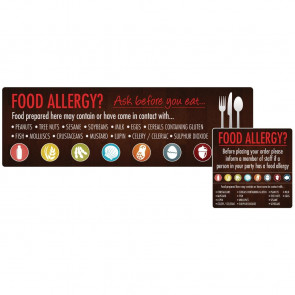 Food Allergen Window and Wall Stickers