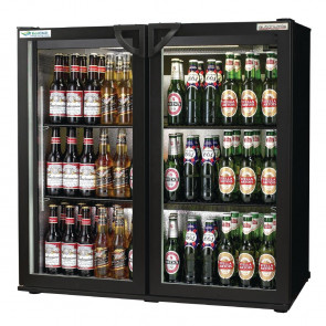 Autonumis EcoChill Double Hinged Door 3Ft Back Bar Cooler Black A215128