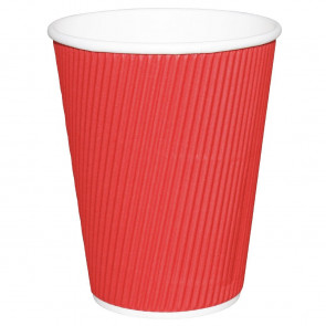 Fiesta Takeaway Coffee Cups Ripple Wall Red 340ml x25